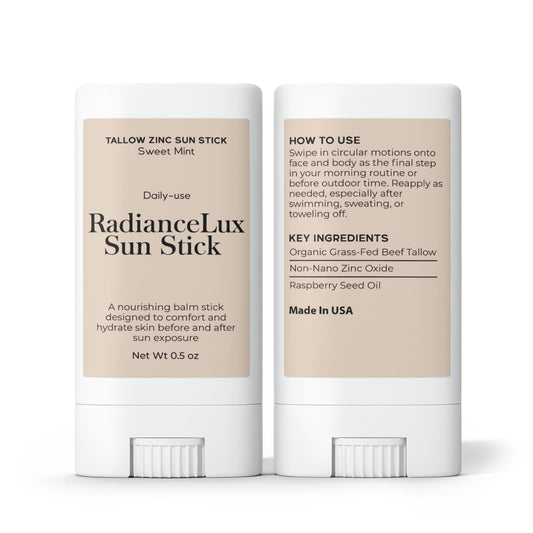 2 Pack Tallow Zinc Sun Stick – Natural Mineral Sun Protection for Sensitive Skin