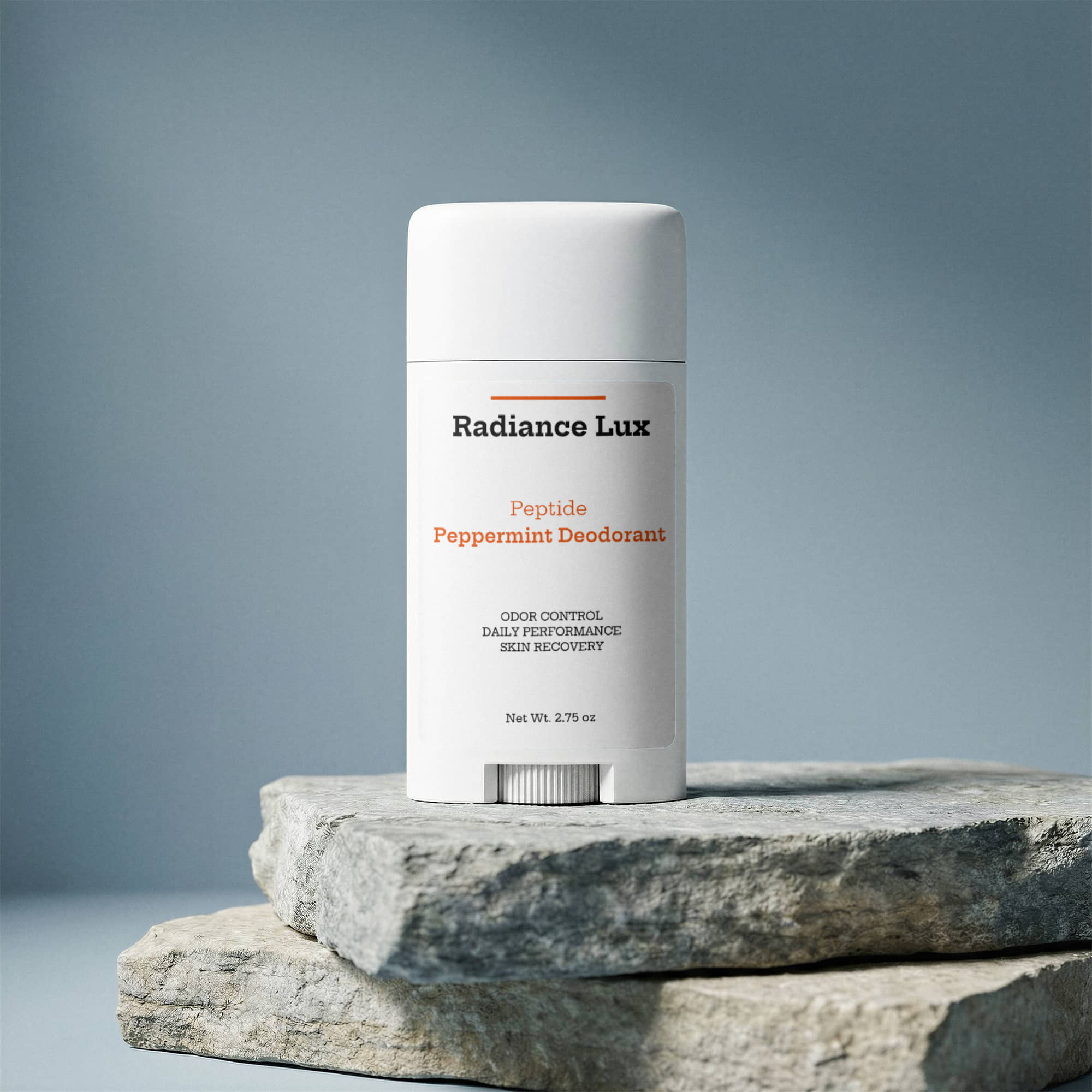 Peptide Peppermint Deodorant - 2 Pack | Non-Aluminum Natural Deodorant for Sensitive Skin