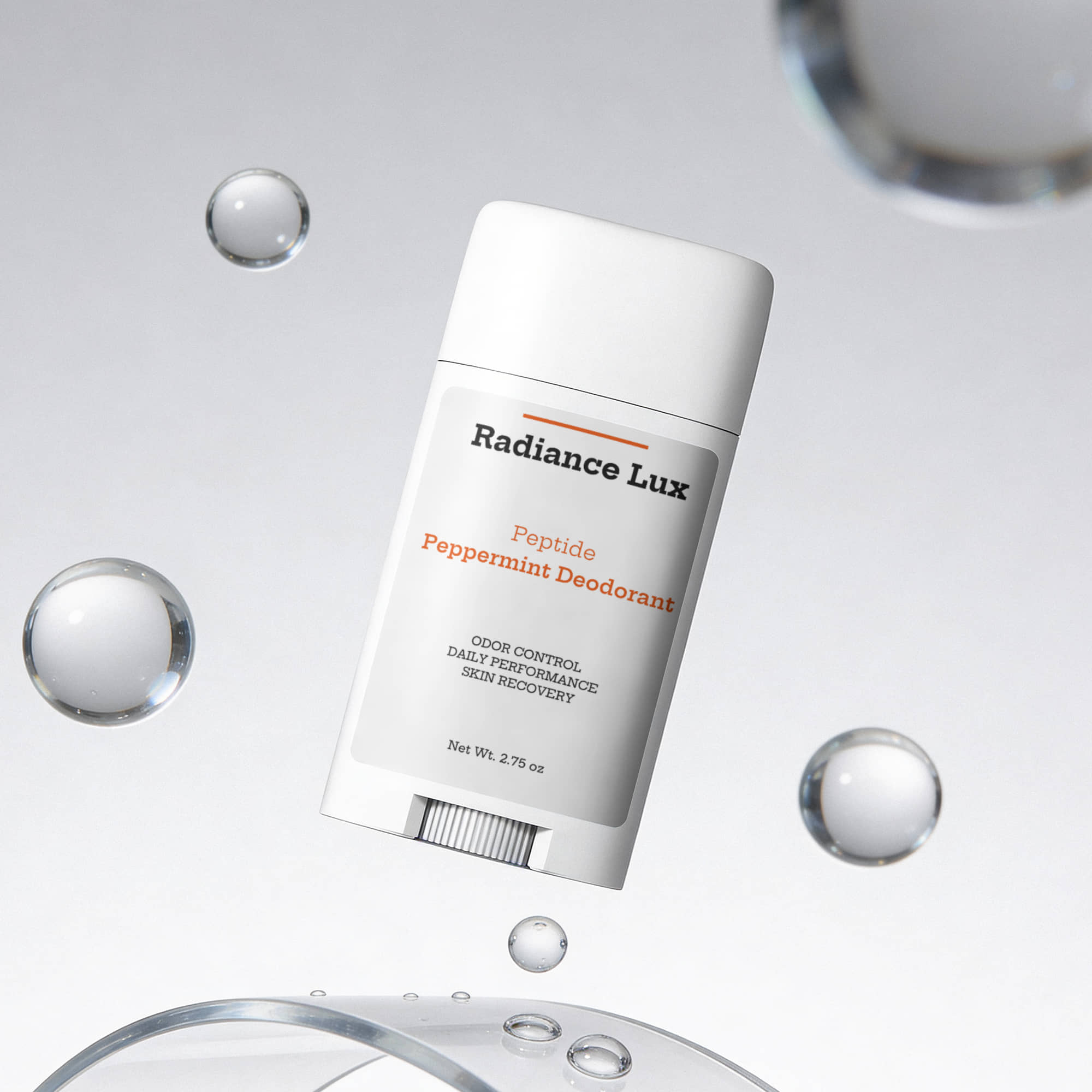 Peptide Peppermint Deodorant - 2 Pack | Non-Aluminum Natural Deodorant for Sensitive Skin