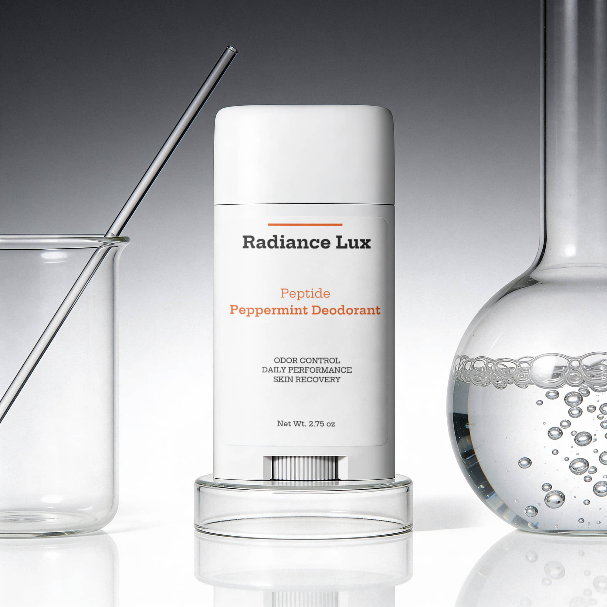 Peptide Peppermint Deodorant - 2 Pack | Non-Aluminum Natural Deodorant for Sensitive Skin