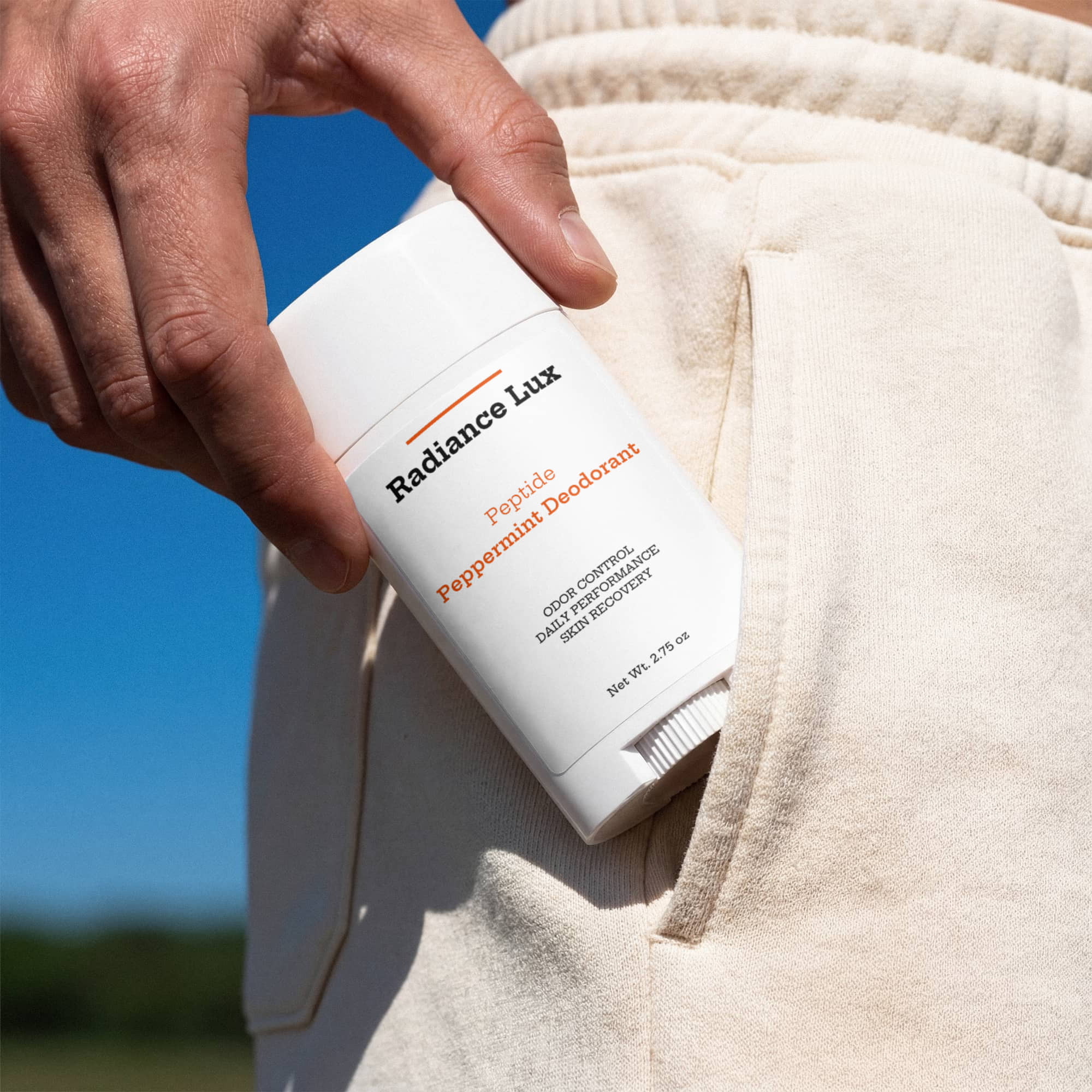 Peptide Peppermint Deodorant - 2 Pack | Non-Aluminum Natural Deodorant for Sensitive Skin