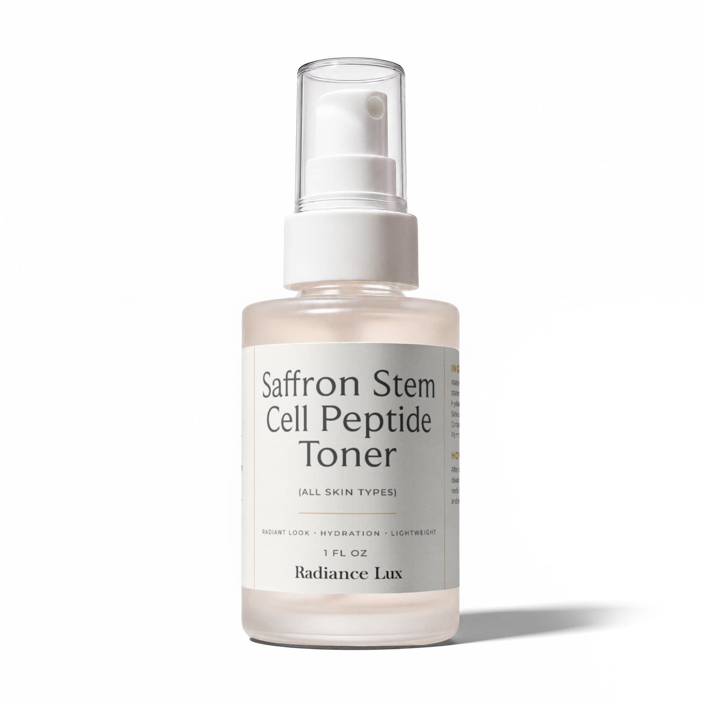 Saffron Stem Cell Peptide Toner — Luxury Saffron Face Toner