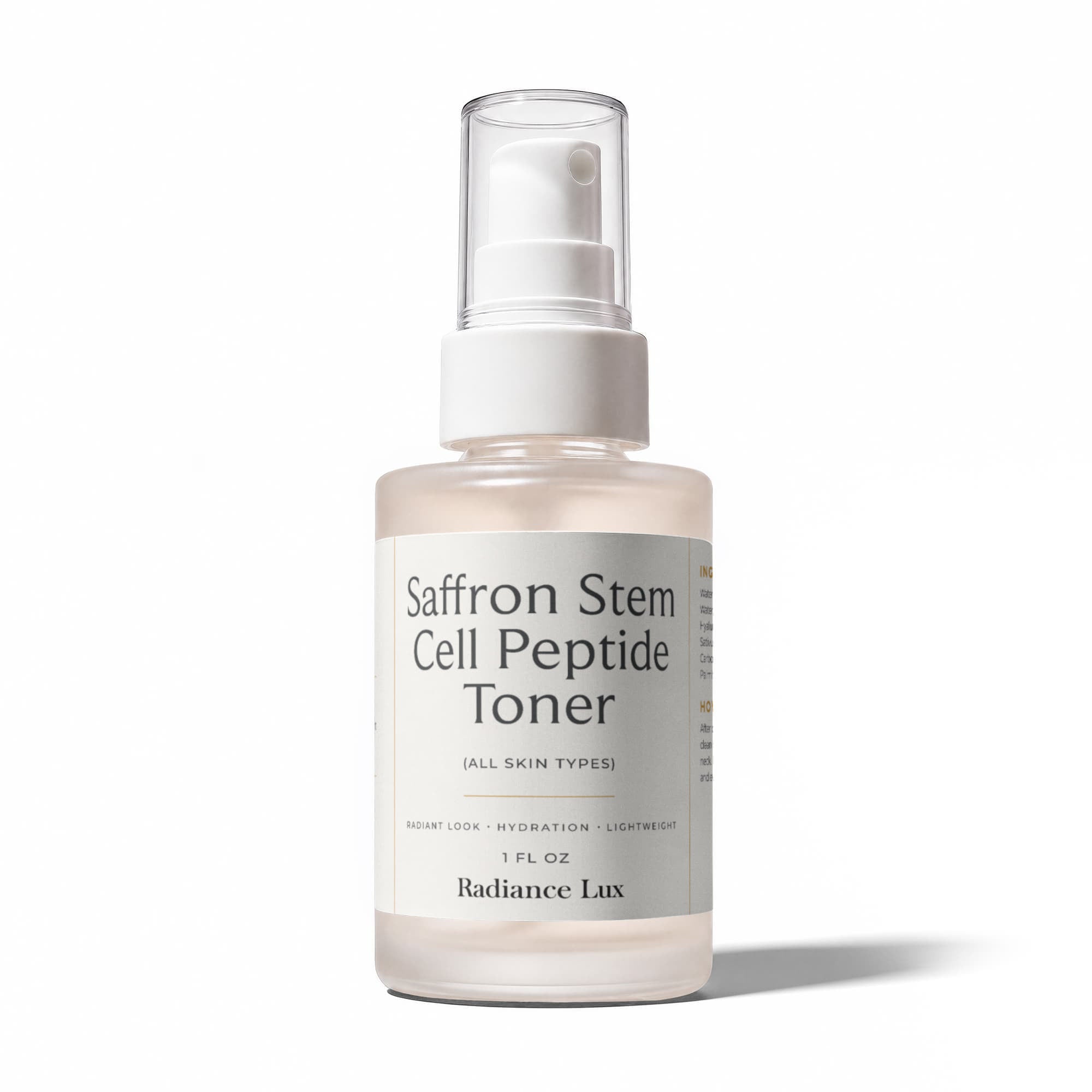 Saffron Stem Cell Peptide Toner — Luxury Saffron Face Toner