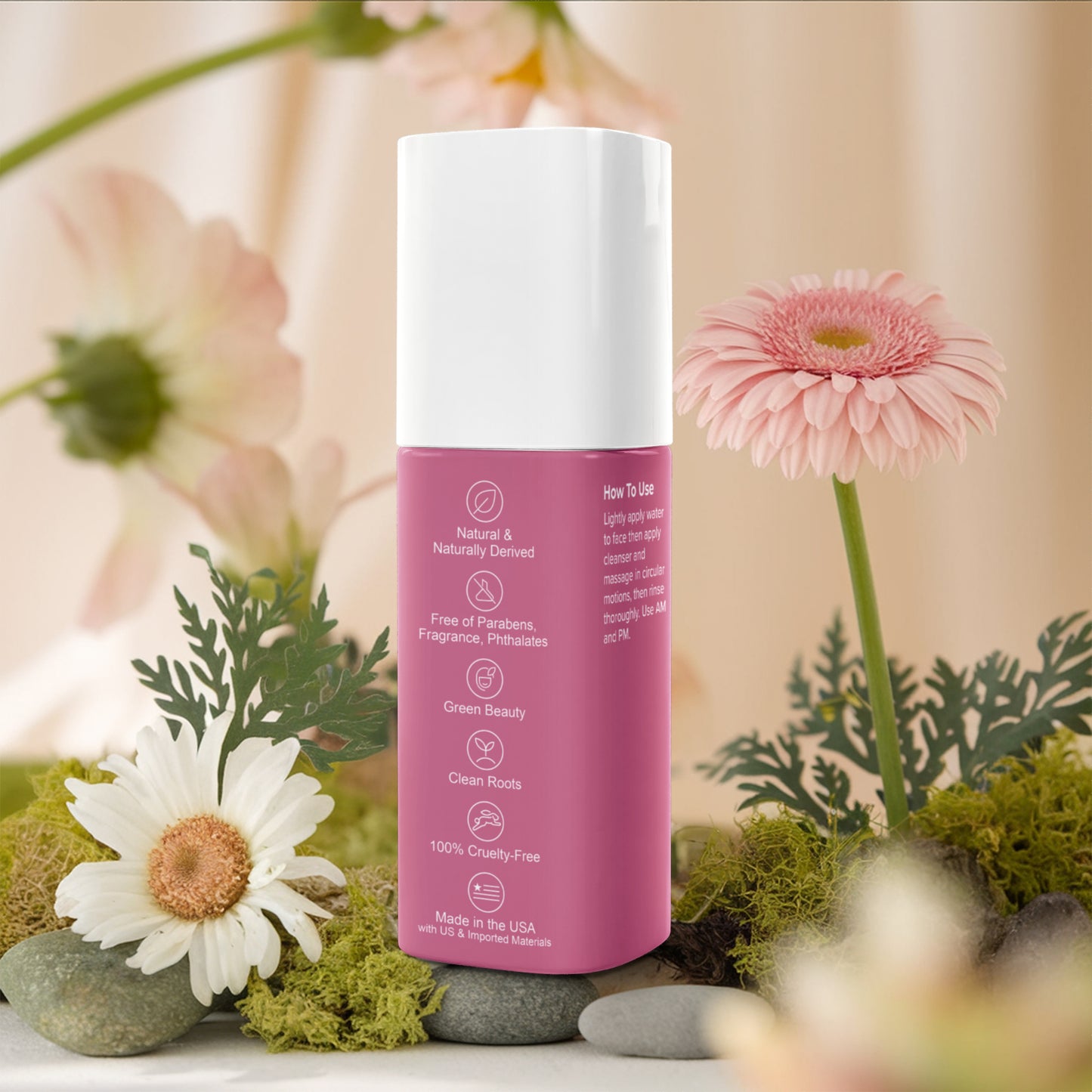 Purifying Foam Cleanser – Best Gentle Face Wash - Green Beauty - Made In USA