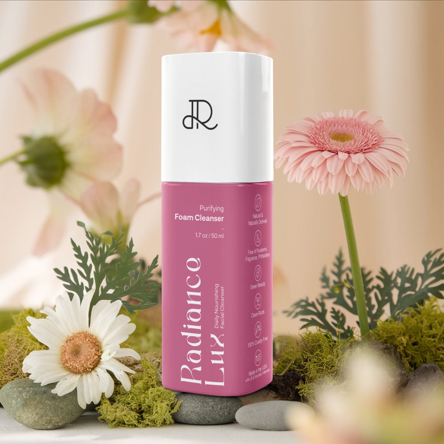 Purifying Foam Cleanser – Best Gentle Face Wash - Clean Roots - Made In USA