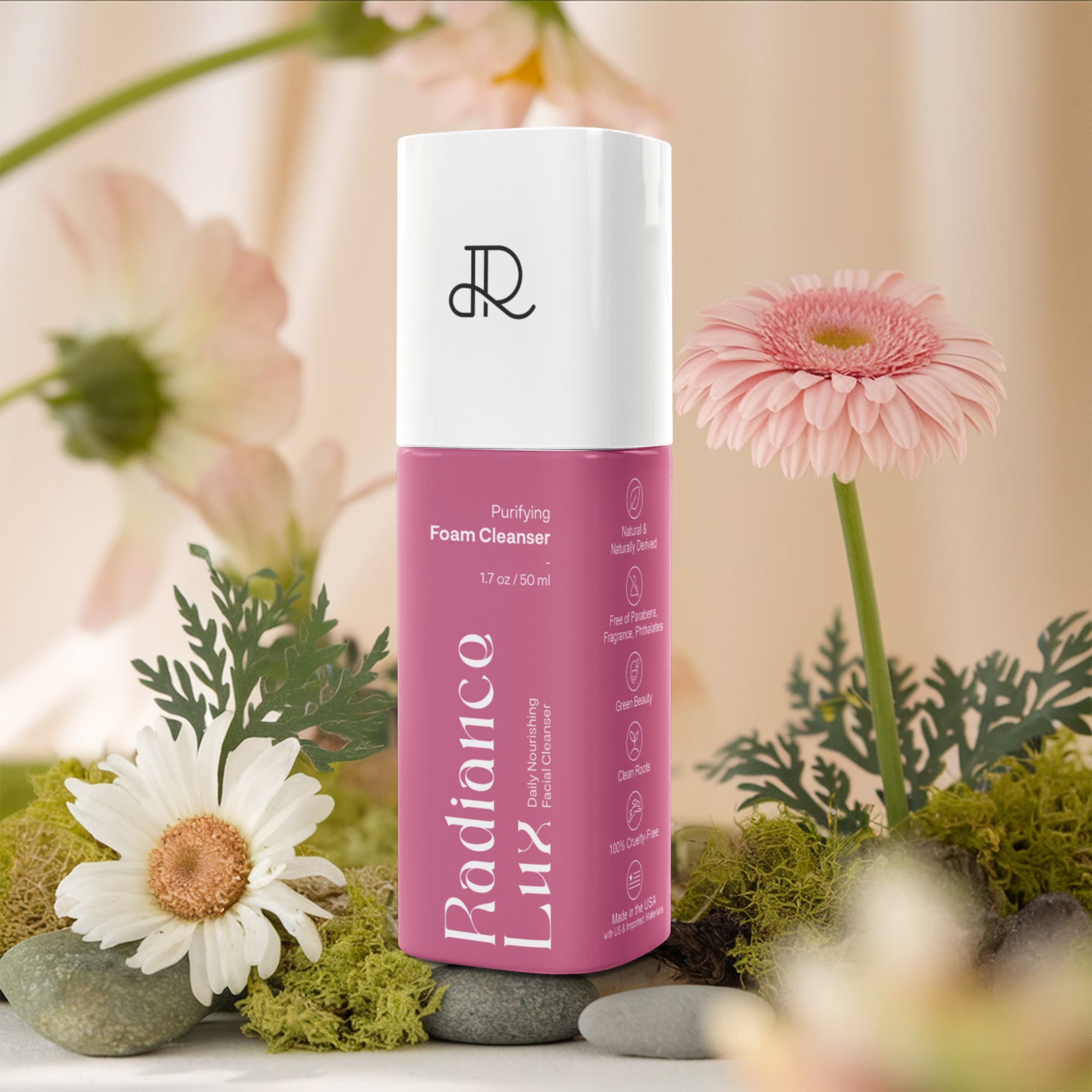 Purifying Foam Cleanser – Best Gentle Face Wash - Clean Roots - Made In USA