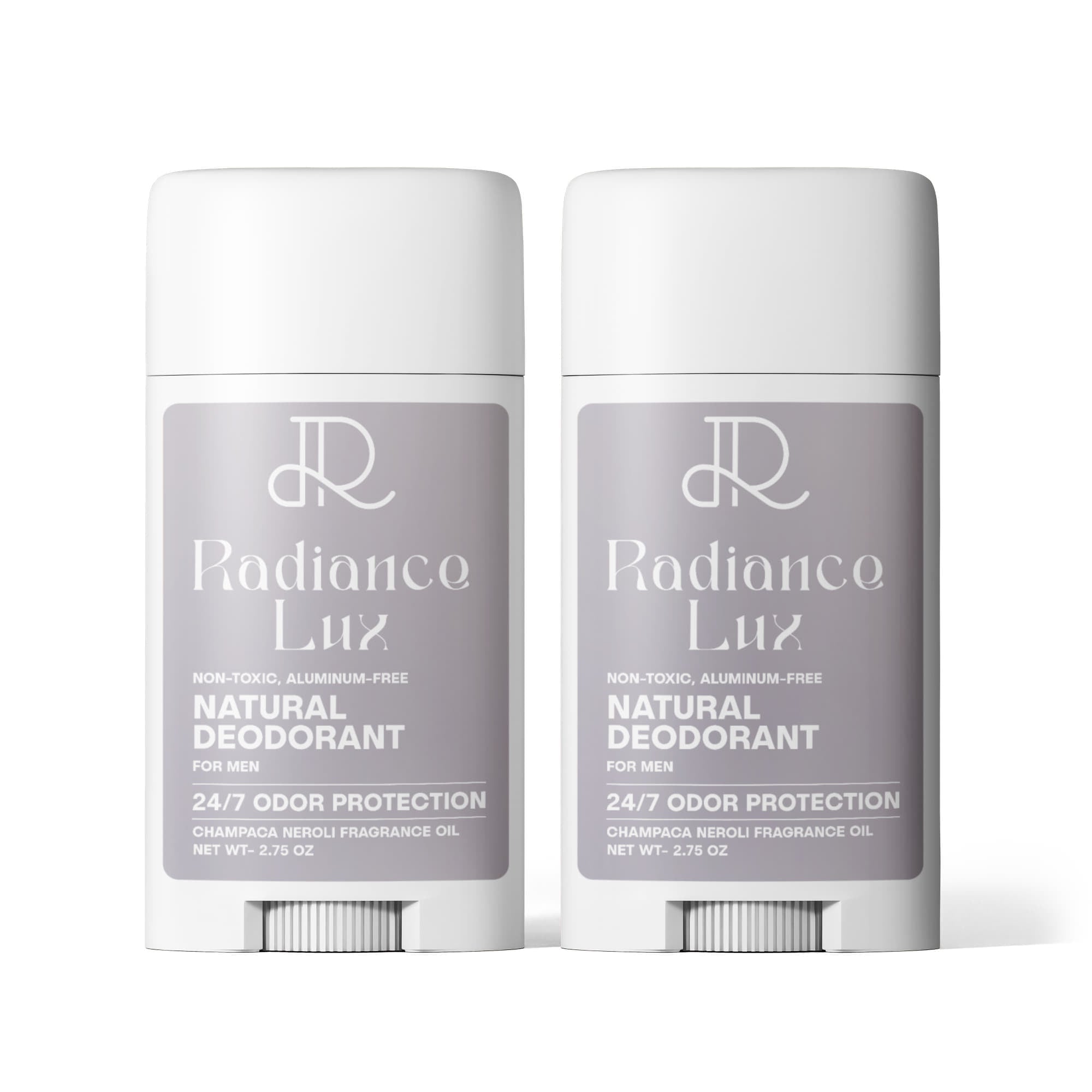 2 Pack Non-toxic Natural Deodorant, Aluminum-Free for Men