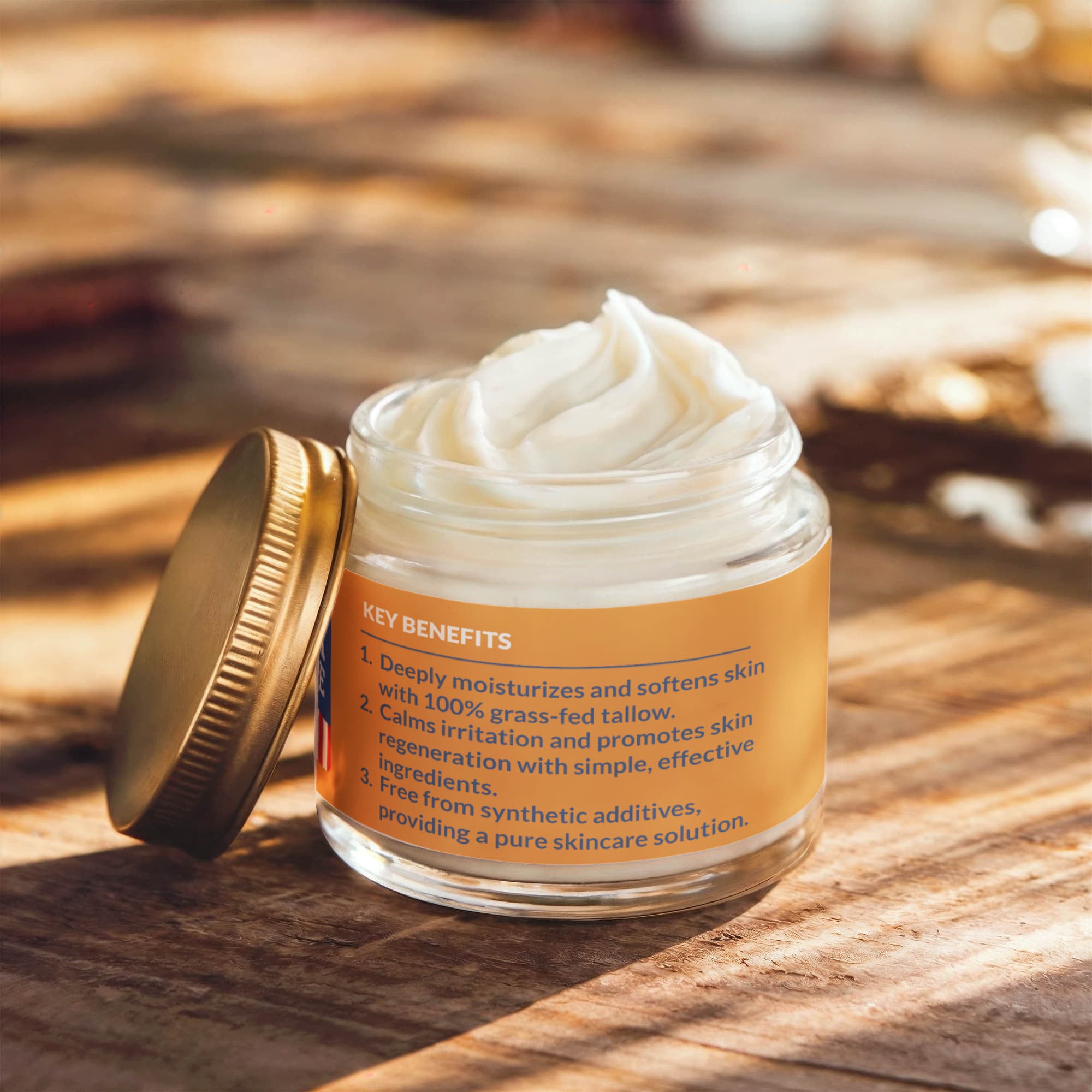 Whipped Grass-Fed Tallow Balm with Vanilla Bean – Deep Hydration & Natural Skin Repair