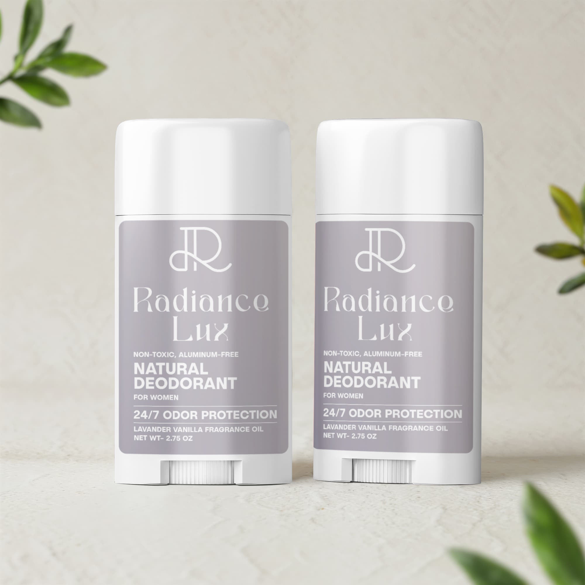 2 Pack Non-toxic Natural Deodorant, Aluminum-Free for Women